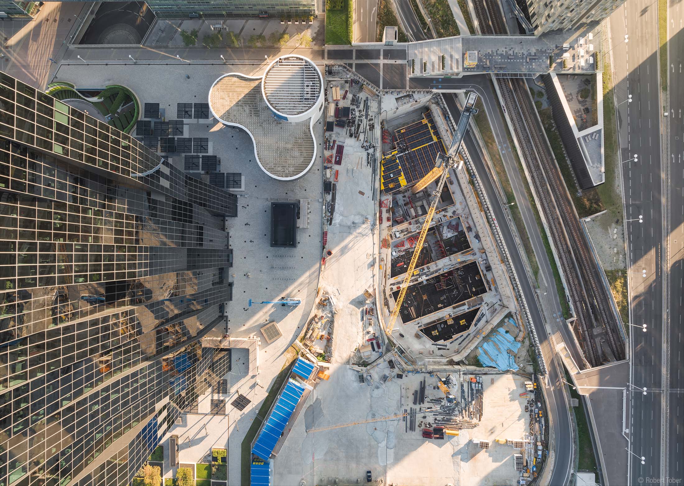 Luftaufnahme der Baustelle DC Tower 2 © Robert Tober