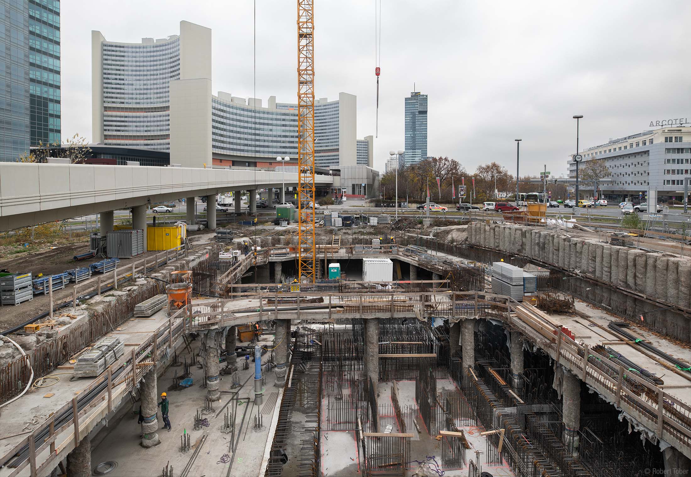 Bauarbeiten an den Tiefgeschossen der DC Tower 3 © Robert Tober
